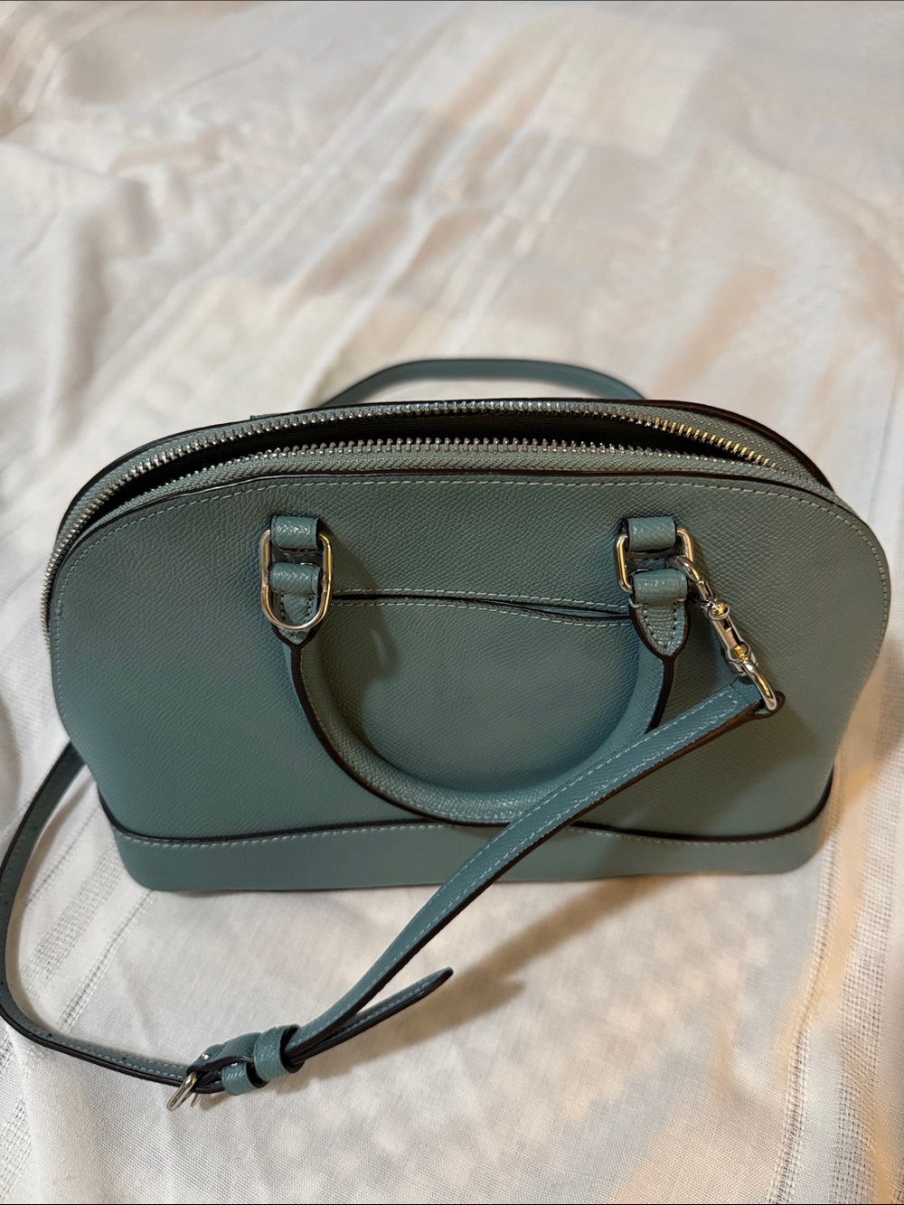 Coach Teal Dome Satchel with Detachable Strap - Picture 6 of 6